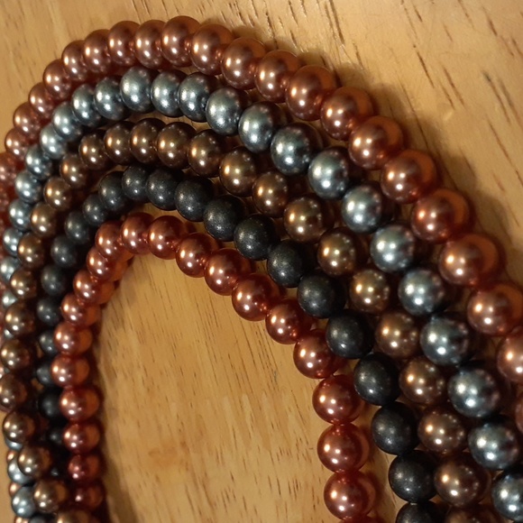 Vintage 5-Strand Pearl Necklace U144 - Picture 3 of 14